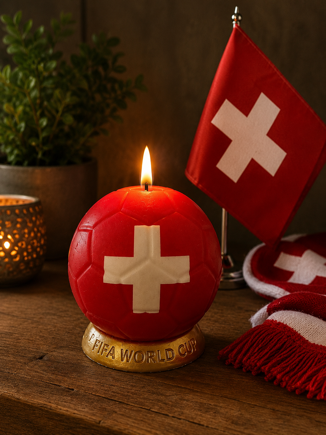 Schweiz Fussballkerze ⚽